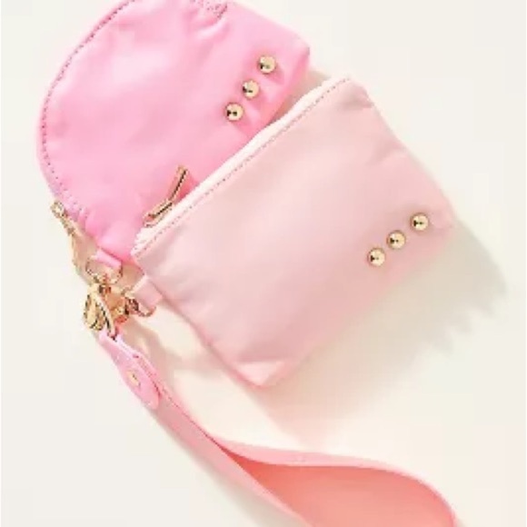 ✨Gift Set✨ Anthropologie Pink Wristlet Keychain + Altar’d State 13 Graphic Tee - Picture 3 of 3